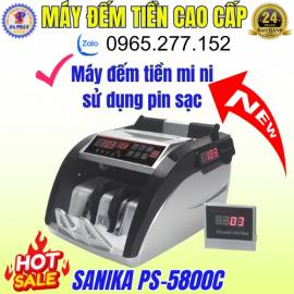 MÁY ĐẾM TIỀN SỬ DỤNG PIN SẠC SANIKA-5800C